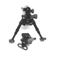 Versa-Pod model 50 super short prone bipod non-skid rubber feet with universal mounting adapter