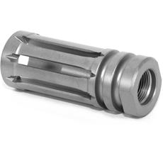 DSA AR15 Titanium Enhanced Bird Cage Long Flash Hider - 1/2x28 - Natural Finish