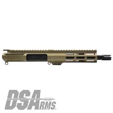 DSA ZM4 AR15 Slim Series PDW 300 BLK Upper Receiver Assembly - 7.5" Barrel - FDE Finish