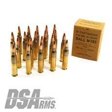DS Arms 5.56X45 MM M193 Ammunition - 55 Gr. FMJ - 1000 Rounds - 50 Boxes