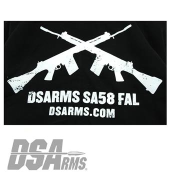 DS Arms Zip Front Hoodie - Crossed FAL Logo - Black - Medium